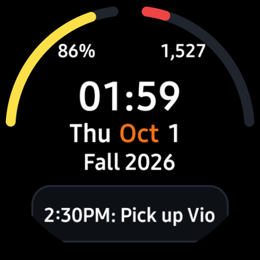 ADHD V3 Watch Face clean date and time layout