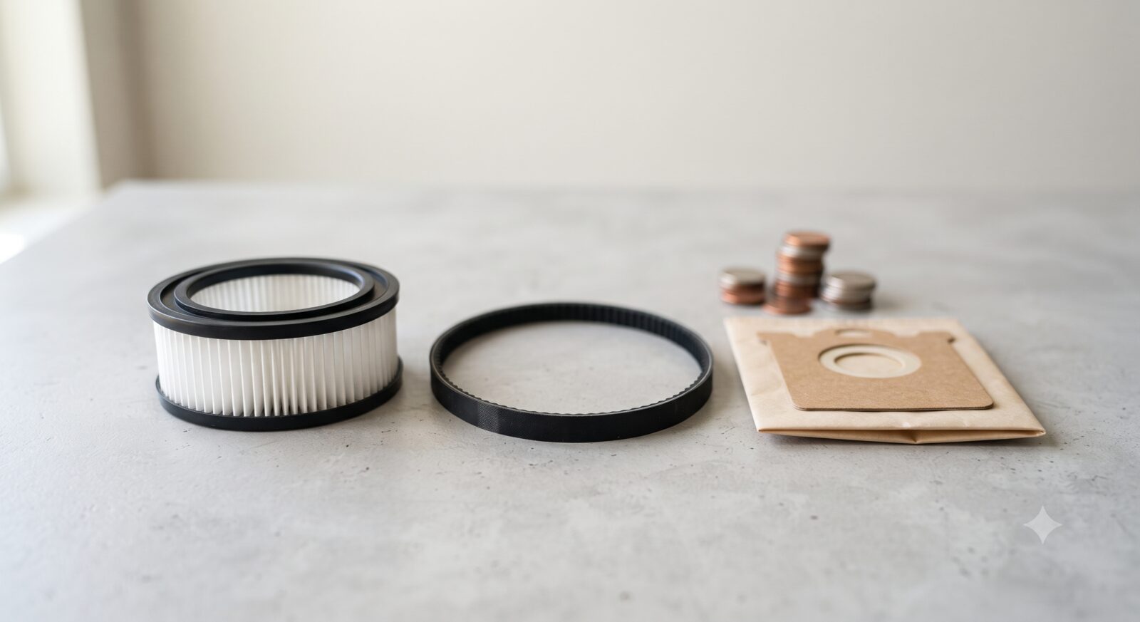 Replacement vacuum parts representing ongoing maintenance cost